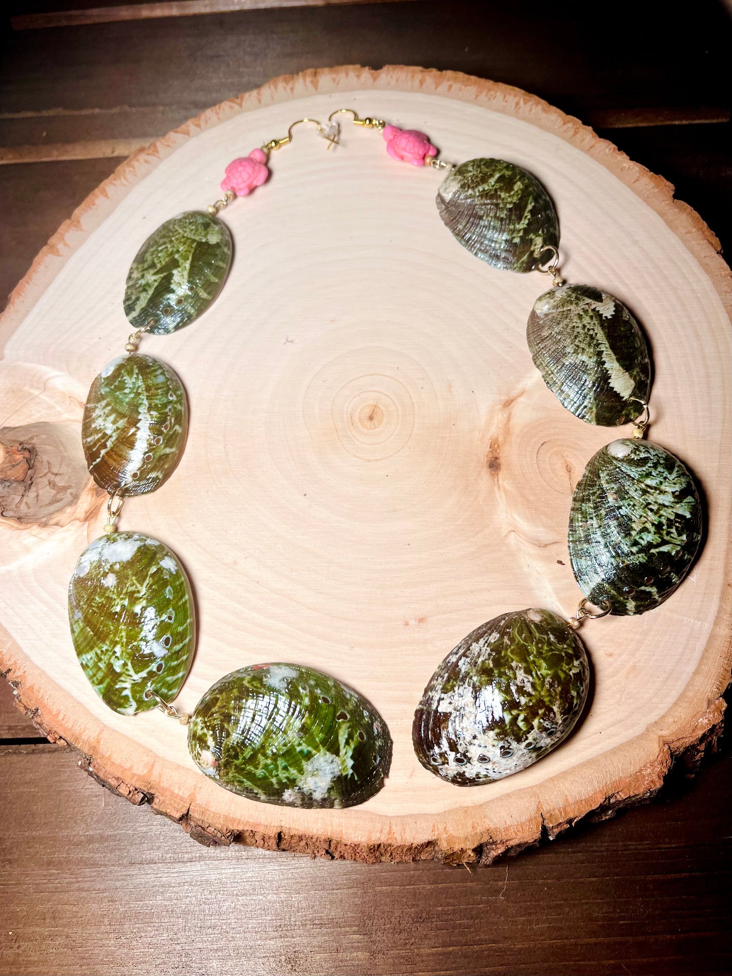 Abalone with Pink Turtles
