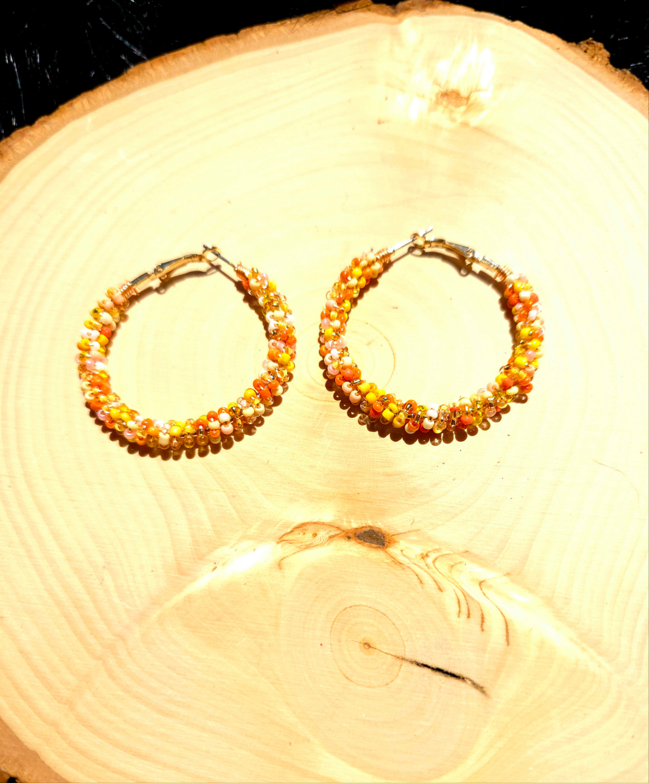 "Marigold" Hoop Earrings in Gold