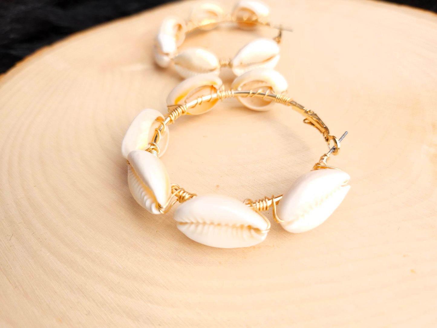 Adéwálé • Cowrie Shell Hoops