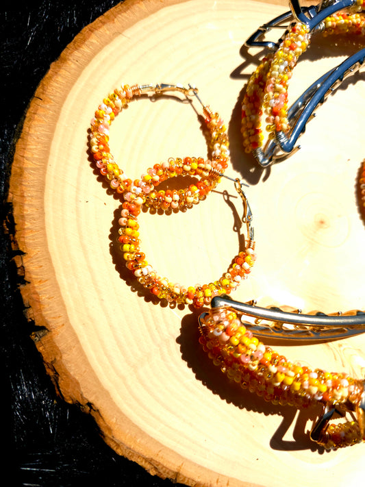 "Marigold" Hoop Earrings in Gold